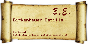 Birkenheuer Estilla névjegykártya